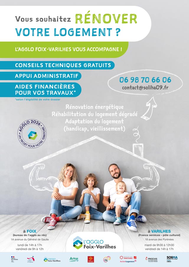 Programme d'amélioration de l'habitat - Agglo Foix-Varilhes (© SOLIHA Ariège)